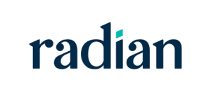 Radian logo, all lower case navy blue